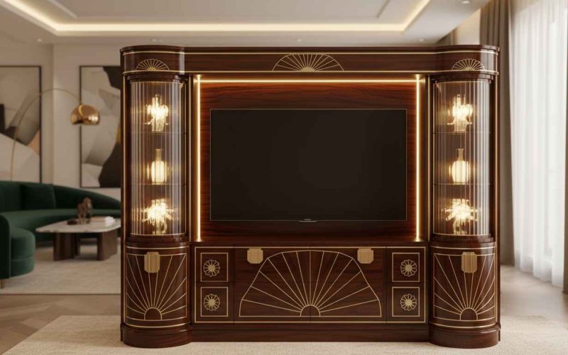 art deco entertainment center