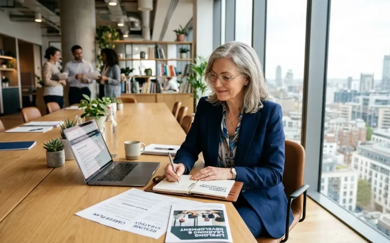 Experienced professional exploring careers after 50 while planning a successful career transition.