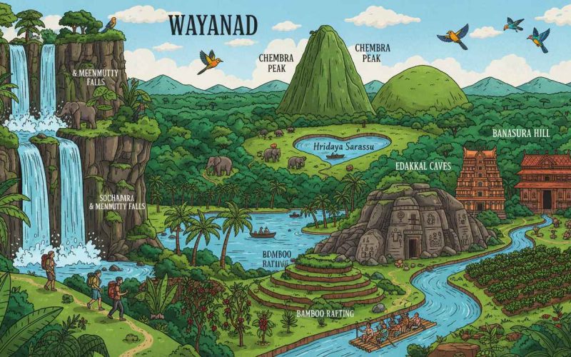 places to visit in and around wayanad kerala